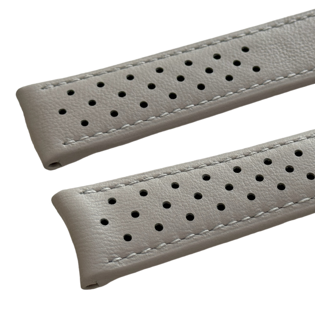 Neuer grauer Lederarmband 22mm für Vintage Uhren der Marke Heuer - Image 3