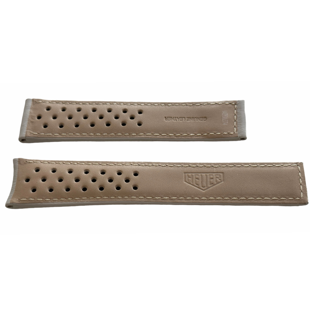 Neuer grauer Lederarmband 22mm für Vintage Uhren der Marke Heuer - Image 2