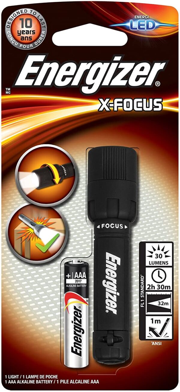 Energizer X Focus Taschenlampe mit 1 x AAA-Batterie inklusive