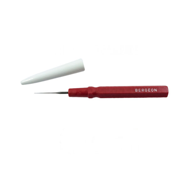 Bergeon 30102-AR Kleiner roter Öler feiner Spitze Werkzeug 0,15 mm
