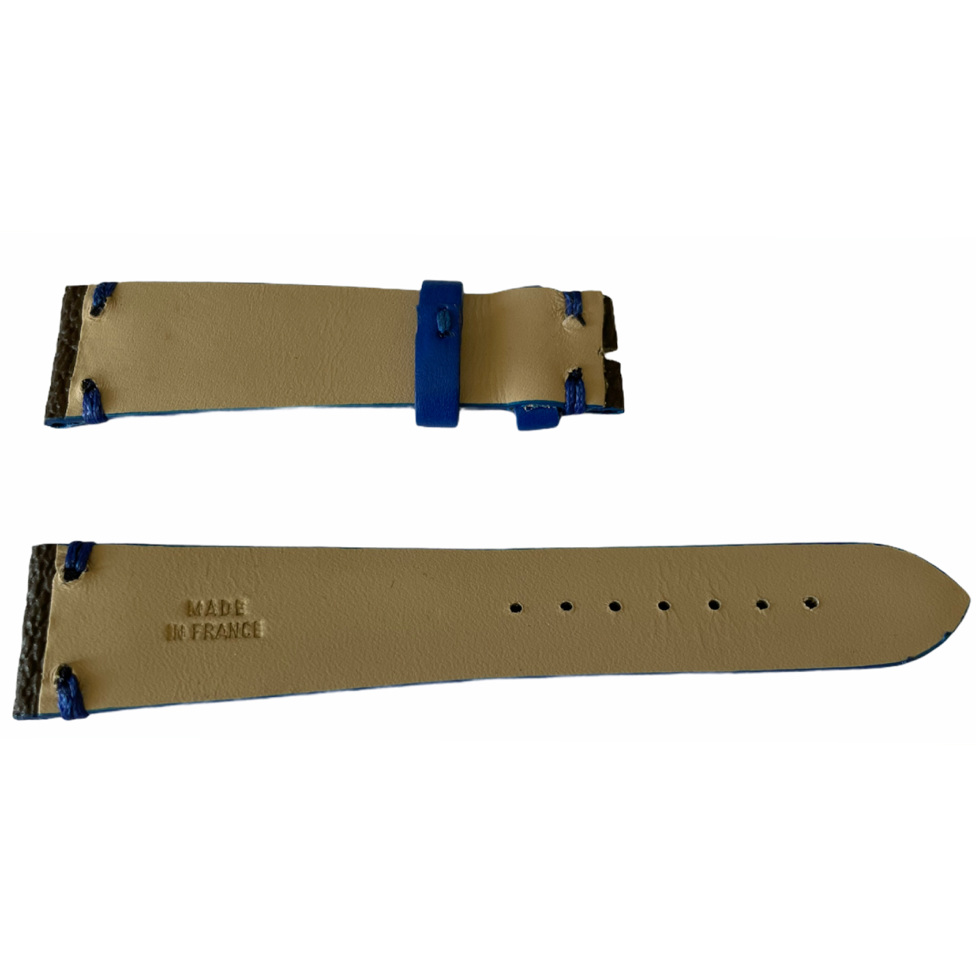 Louis Vuitton Monogram Lederarmband für Uhren Braun & Blau 20mm - Image 2