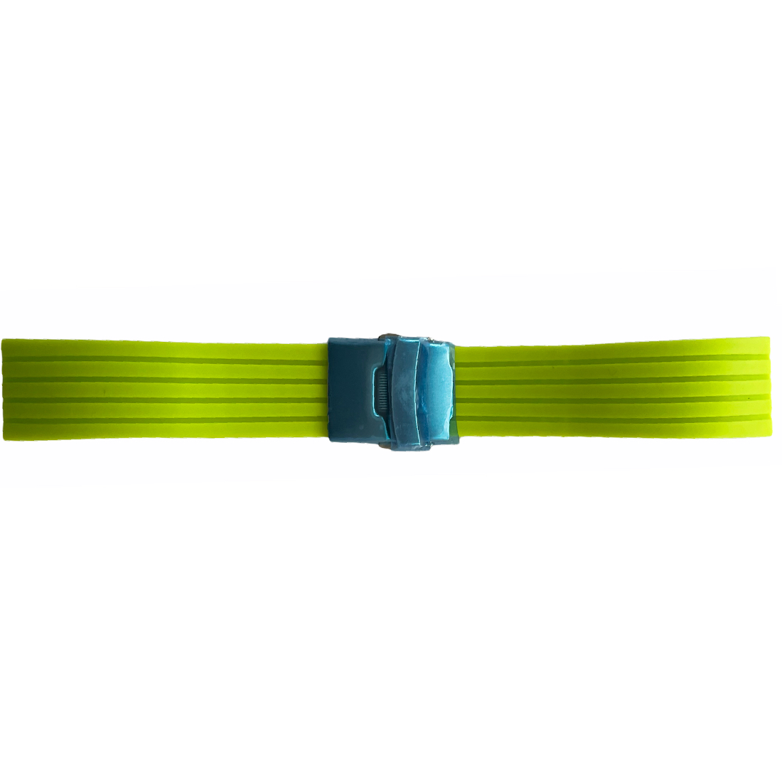 Gugita Neongrüner Silikon Chrono Armband mit Dornschließe – 20mm