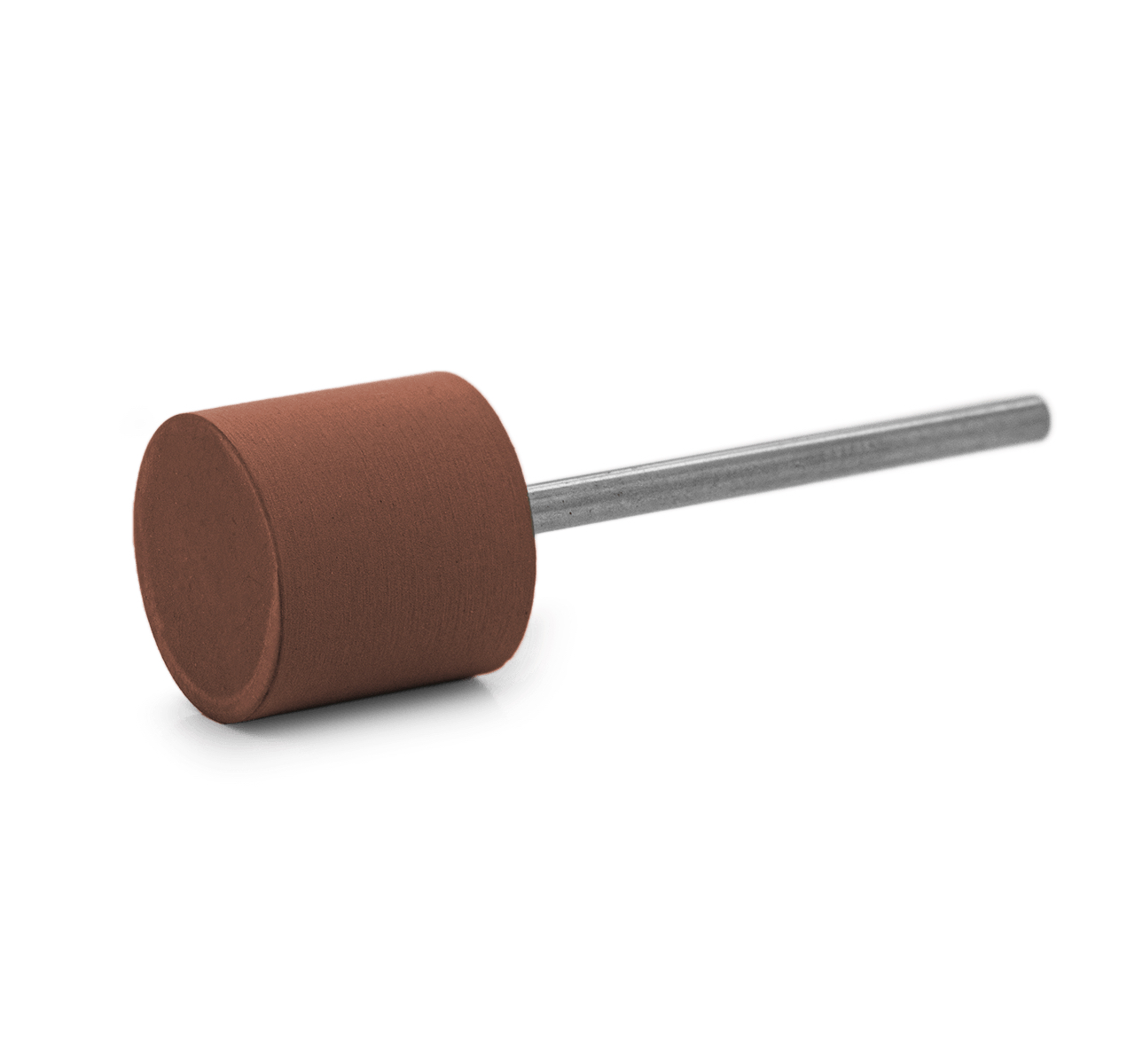 Rotbrauner Weichzylinder, Ø 14 x 12 mm, Weich, Feine Körnung, HP-Schaft
