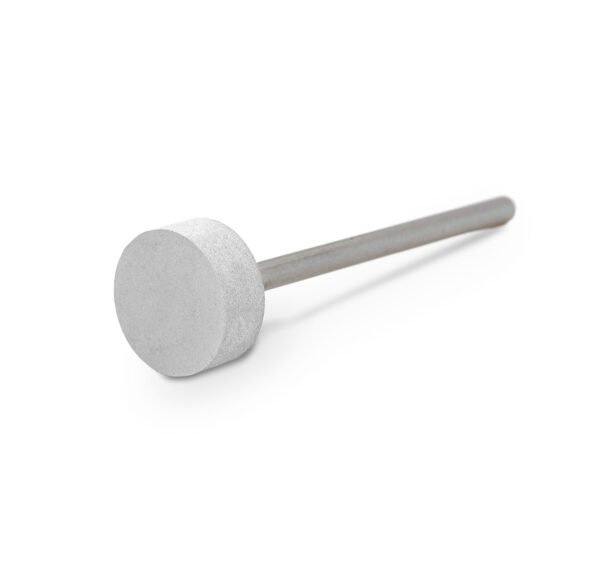 Polierer Universal weiß Siliciumkarbid Scheibe, Ø 11 x 4 mm, weich, Körnung grob, HP-Schaft