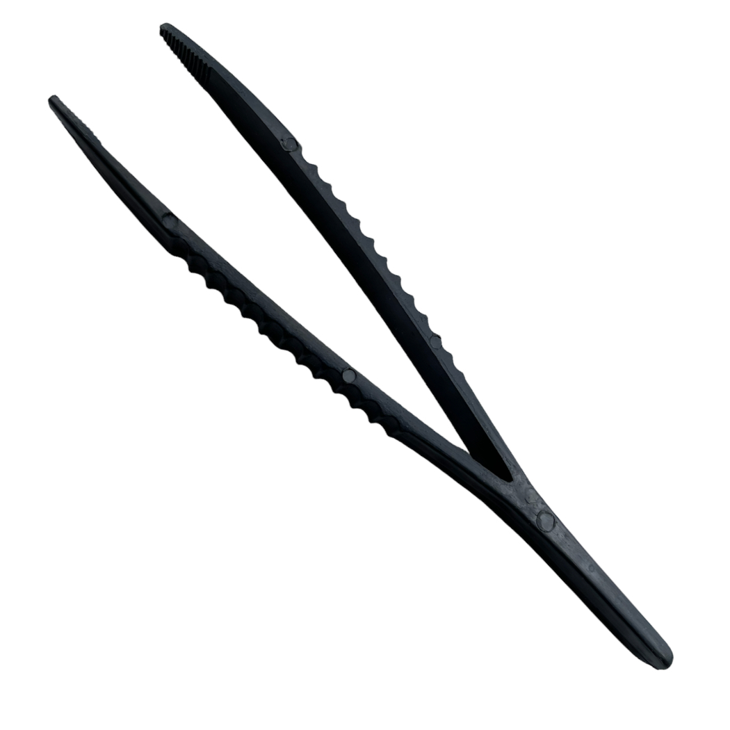 Schwarze Kunststoff-Pinzetten für Quarz-Elektronikkomponenten 125 mm - Image 3