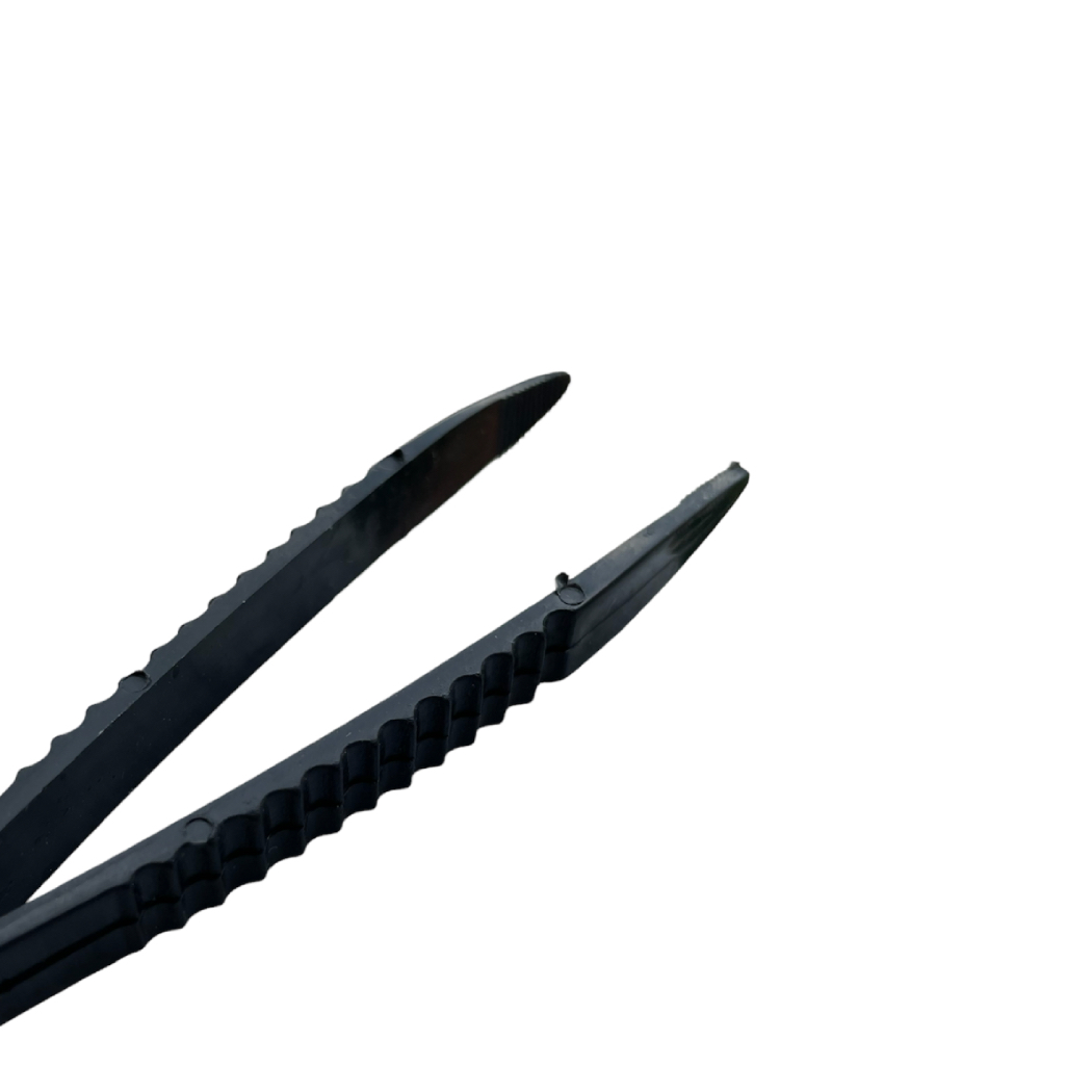 Schwarze Kunststoff-Pinzetten für Quarz-Elektronikkomponenten 125 mm - Image 2