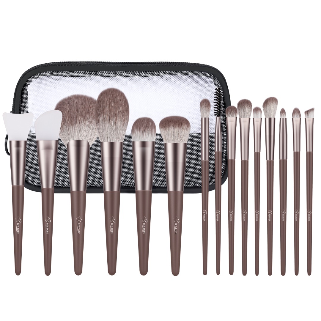 BESTOPE Make-up-Pinsel Set - Grau