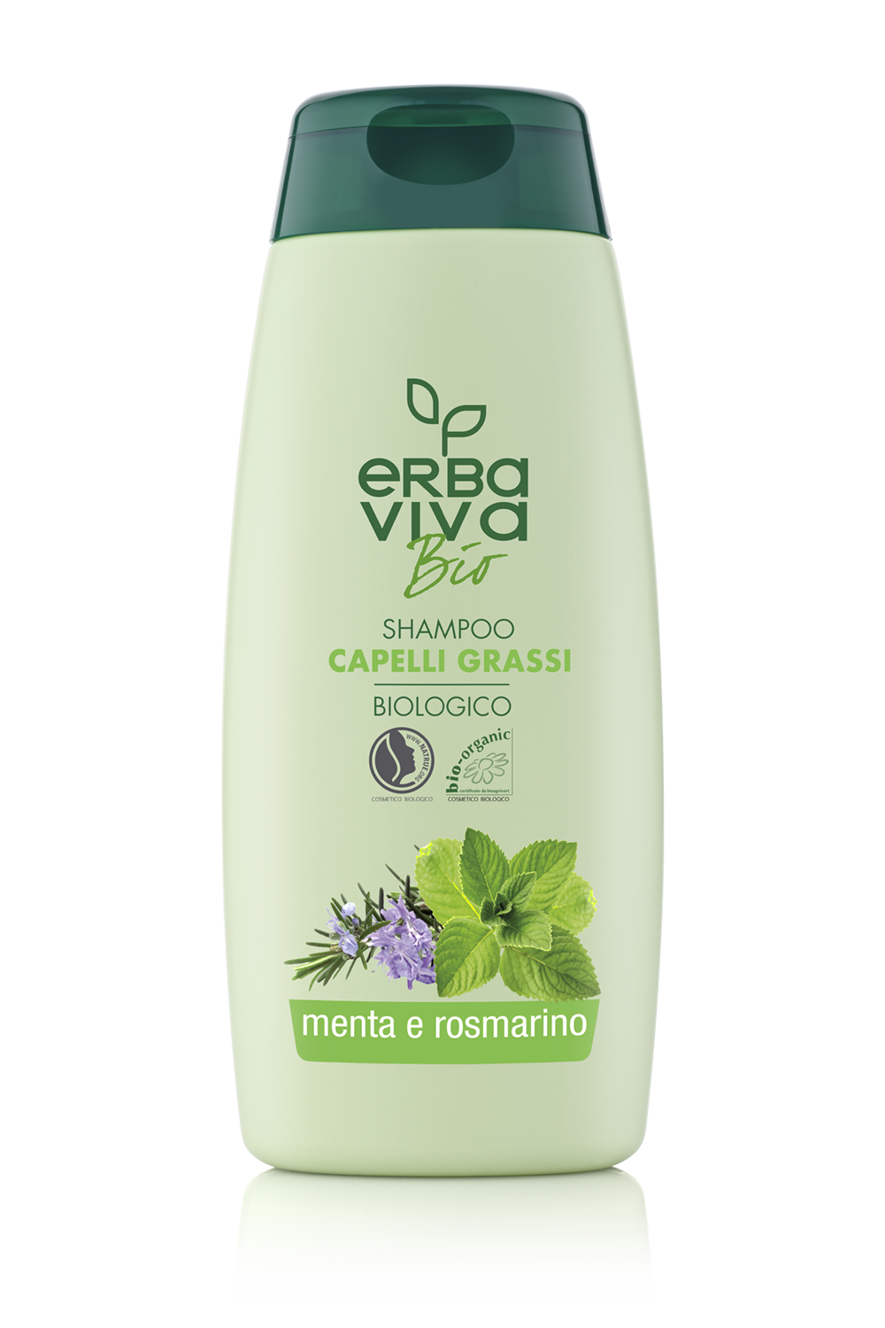Erba Viva Bio Shampoo für fettiges Haar mit Minze und Rosmarin