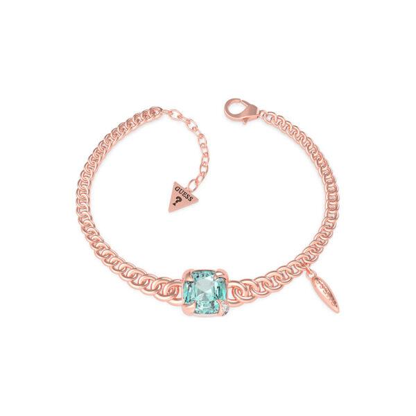 Guess Damen Armband UBB20069-L in Roségold mit Großer FarbKristall