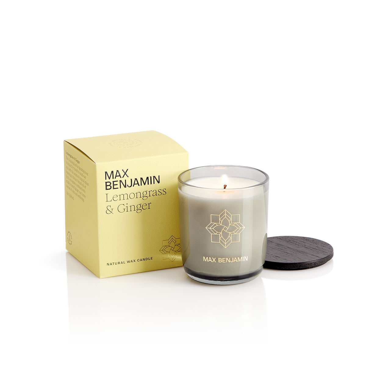 Max Benjamin Luxury Natural Candle&Lid Lemongrass & Ginger