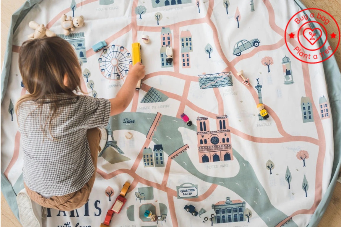Play&Go® Paris Spielzeugaufbewahrungsbeutel mit Spielmatte - Image 5