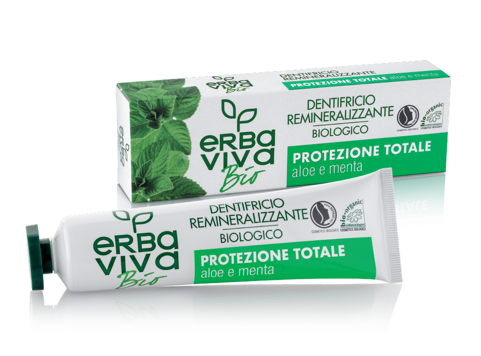 Erba Viva Bio Organische Zahnpasta mit Aloe Vera und Minze 75 ml