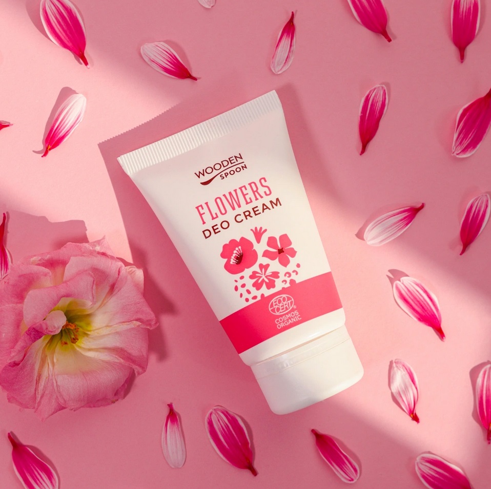 Organische Sertifizierte Blumen Deo Creme mit Holzschöpflöffel, 40 ml - Image 2