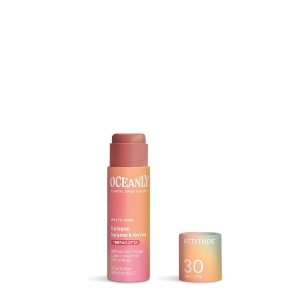 Lippenpflege Sonnen Schutz SPF 30, Terracotta mit Zinkoxid, ATTITUDE Oceanly-Phyto-Sun