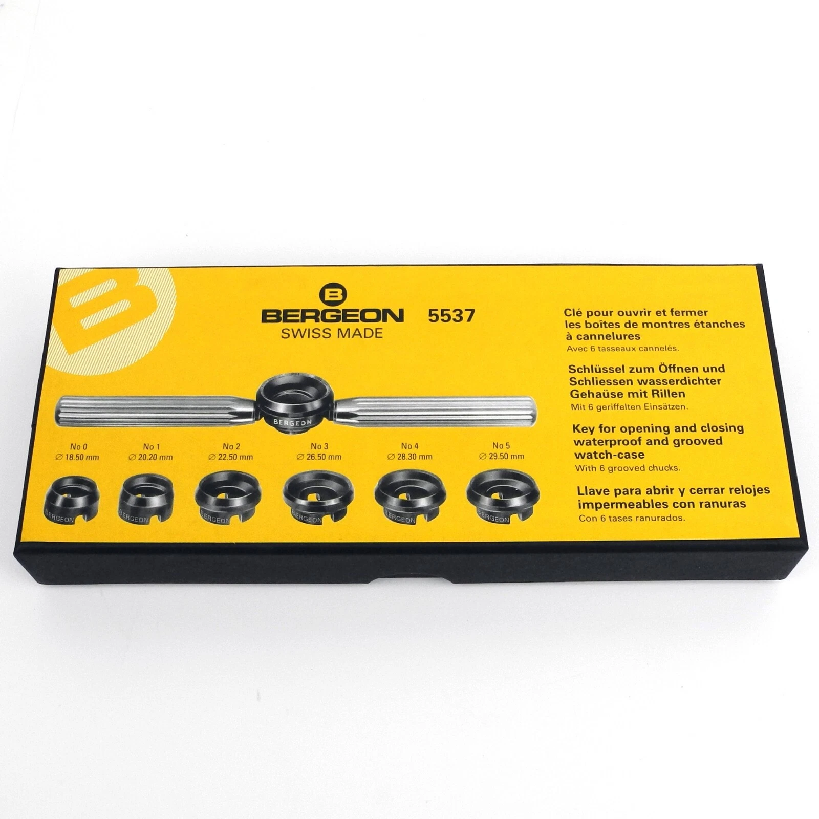 Bergeon 5537 Wasserdicht & Grooved Uhrwerköffner & -schließer (Rolex, Tudor)
