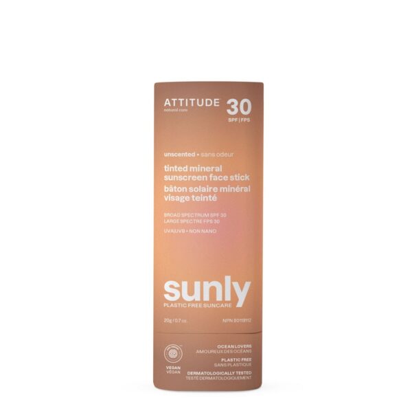 Tinted Mineral Sonnenschutz Lippenstifttusche, SPF 30, Duftfrei, Sunly, ATTITUDE