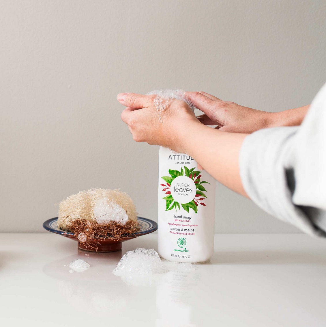 Liquid Hand Soap, Rotende Weintrauben und Pomegranate, Super leaves, ATTITUDE - Image 2