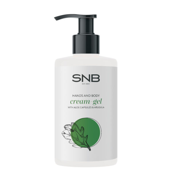 SNB Professional Hands und Körper Creme-Gel mit Aloe Vera Kugeln und Rucola Extrakt 250 ml