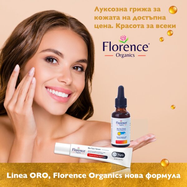 2er-Pack Organisches Tag- und Nacht-Vitamin C & Hyaluronsäure Serum für Gesicht, Hals und Augenkontur 30 ml. Florence Organics