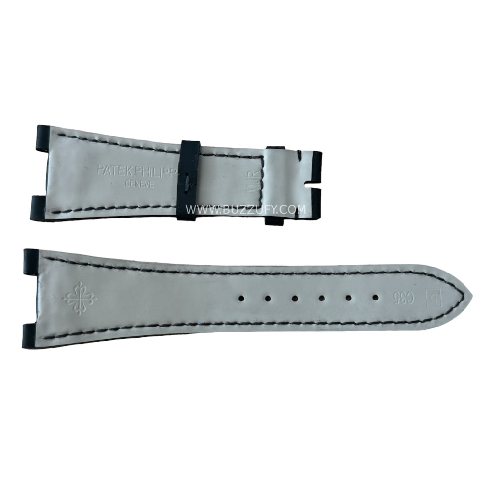 Neuer schwarzer Lederarmband für Patek Philippe Uhren 25 x 12 mm - Image 3
