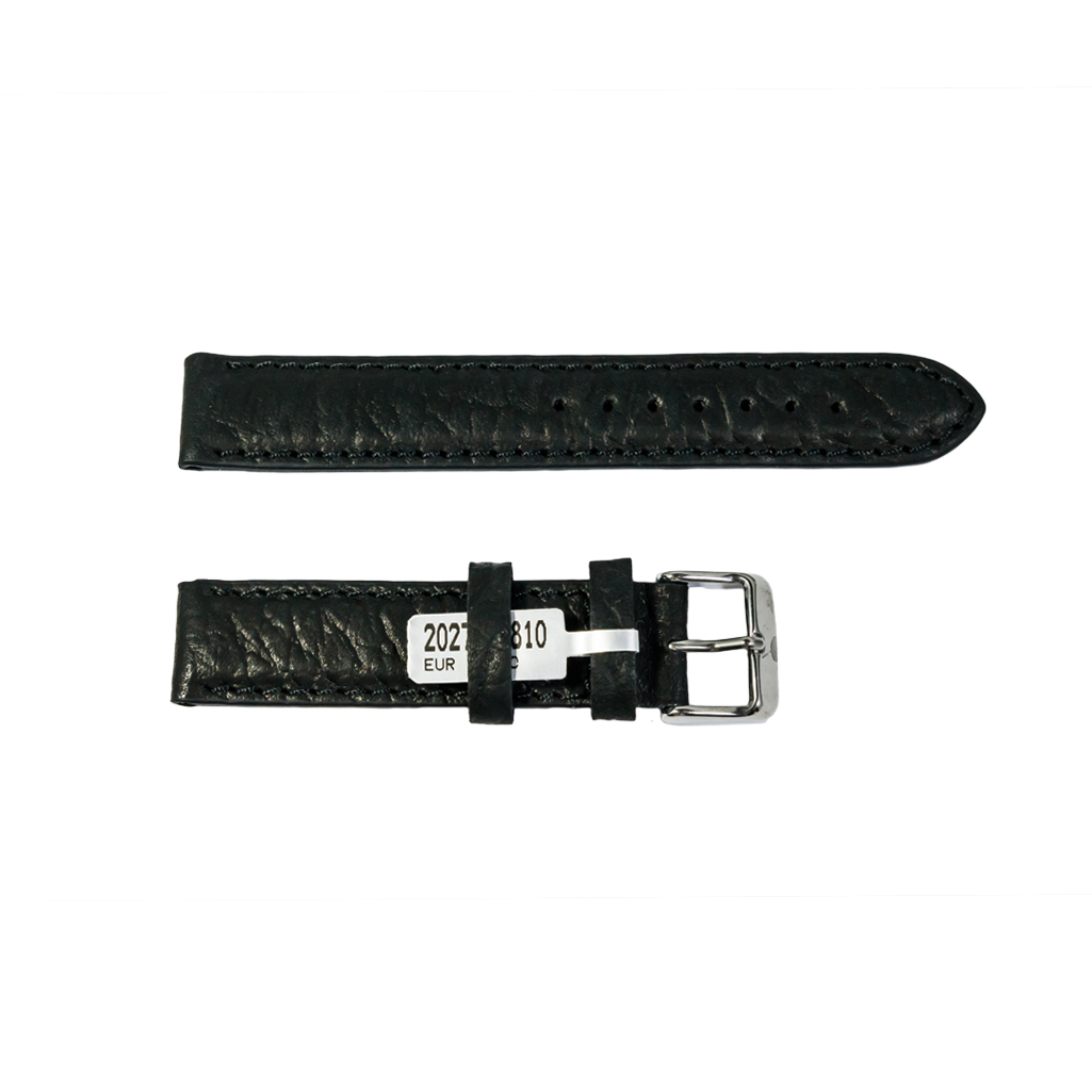 Camel Bison Uhr Schwarz Lederarmband 18mm