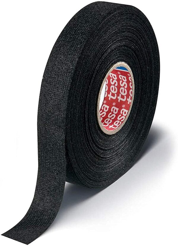 Tesa Black Fuzzy Fleece Innenraum Kabelbinder-Befestigungsharness Tape für VW, Audi 19 m x 15 m