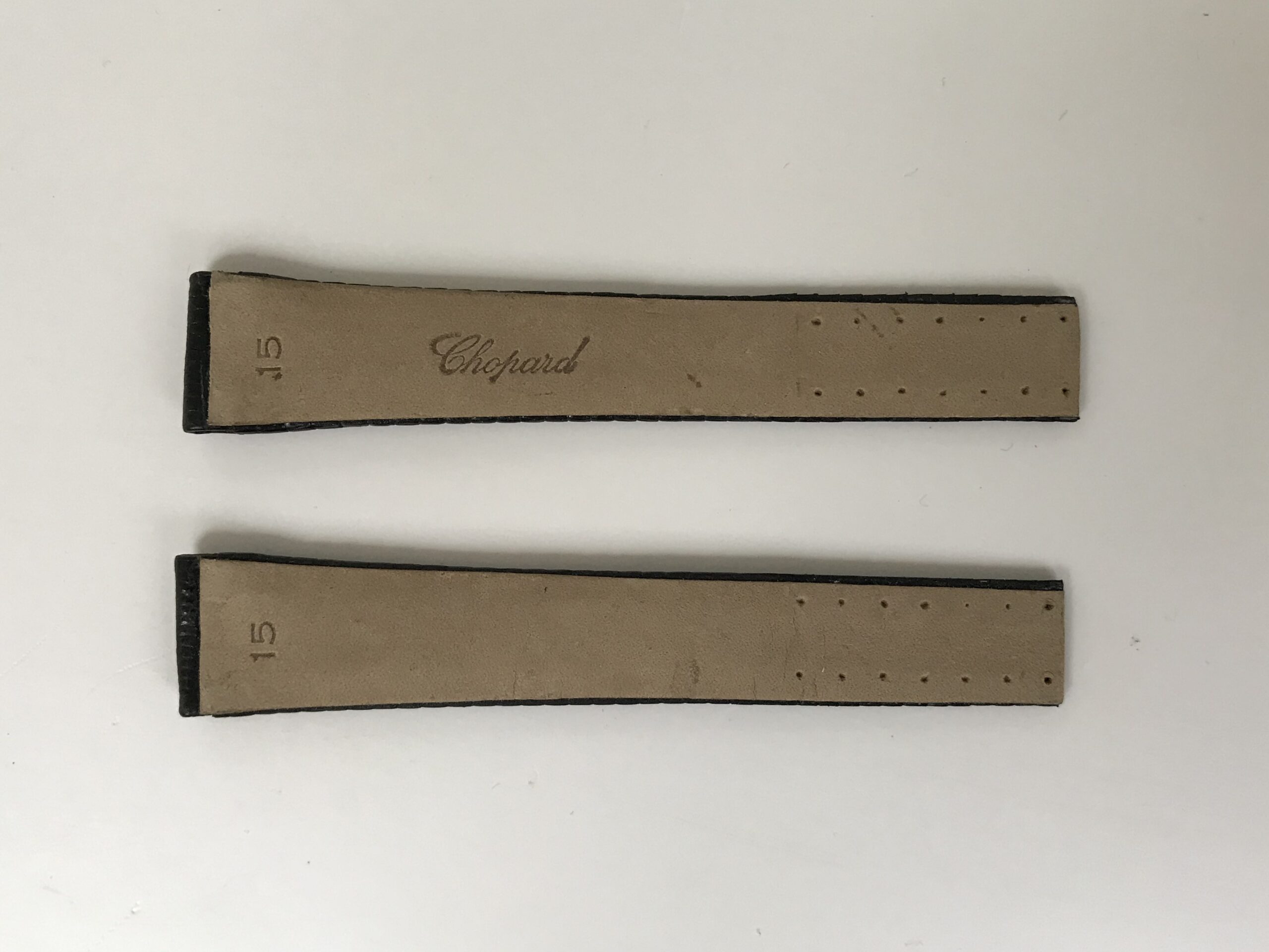 Neuer schwarzer Lederriemen für Damenuhren Chopard 15mm - Image 2
