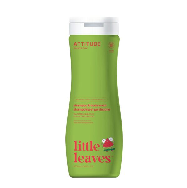 Little Leaves 2-in-1 Shampoo und Duschgel – Wassermelone und Kokos, Attitude