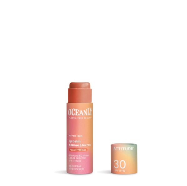 Lip Balm SPF 30, Peachy Shell mit Zinkoxid, Oceanly-Phyto-Sun, ATTITUDE