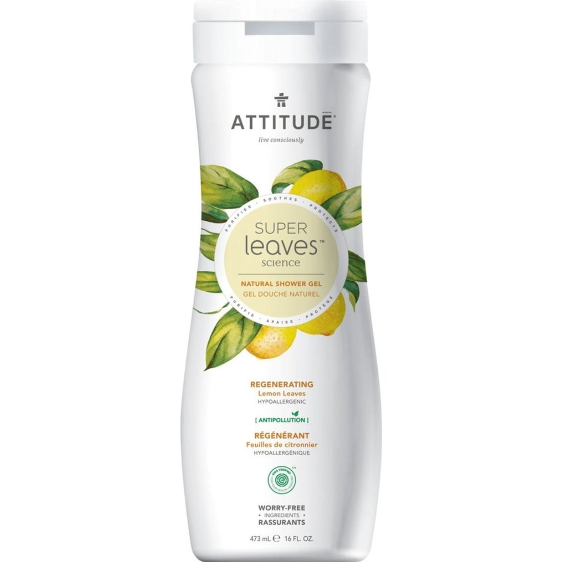 ATTITUDE Super Leaves Erfrischendes Duschgel mit Zitronenblättern