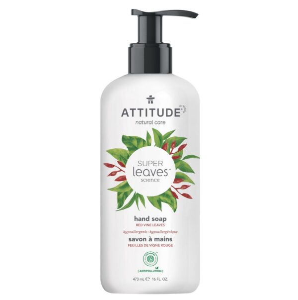 Liquid Hand Soap, Rotende Weintrauben und Pomegranate, Super leaves, ATTITUDE
