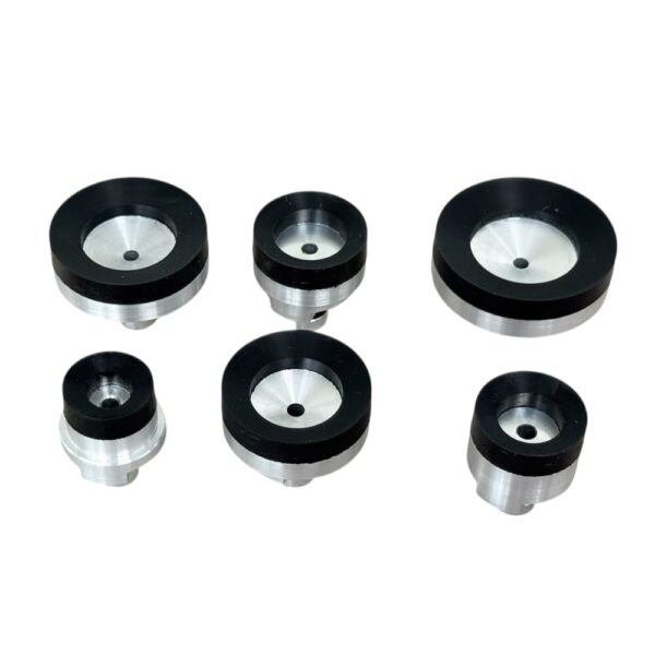 Bergeon 5700-52-6 Set von 6 Oberzugstempelköpfen, aus weichem Adipren für Bergeon 5700-Z Press