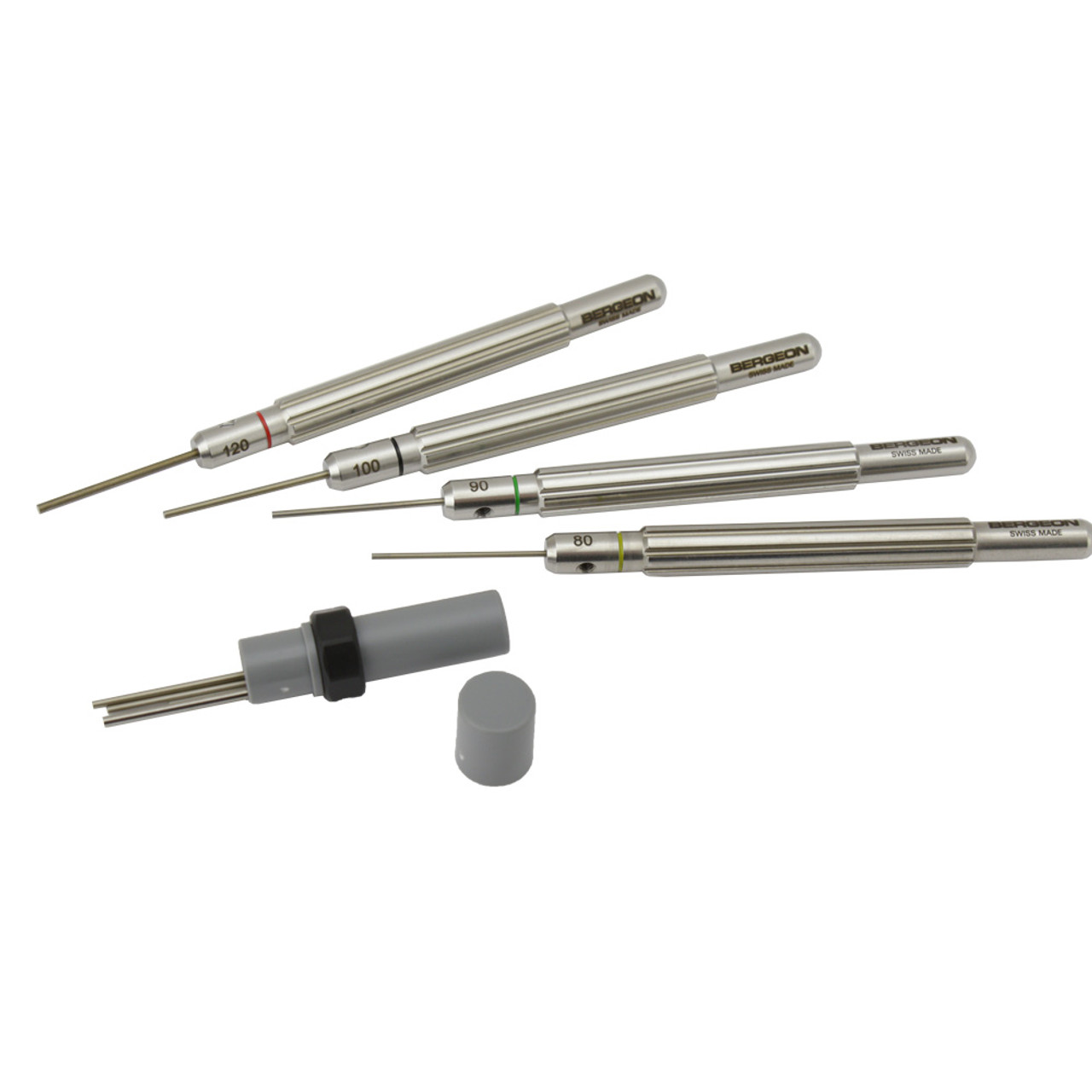 Bergeon 16988-P04 Uhrband/Strap Pin Punches Werkzeugset 4-teilig in Hülle