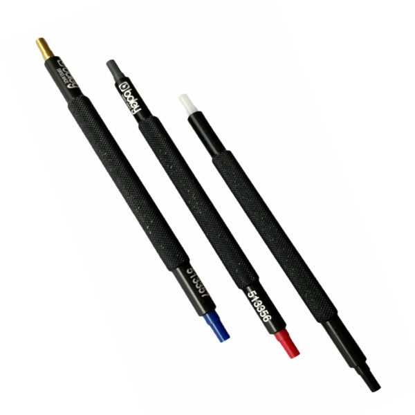 Boley Set aus 3 Handmesswerkzeugen, farbige Metallgriffe und PVC