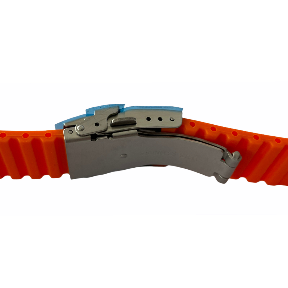 Buzzufy Silikon Orange Chrono Armband mit Dornschließe 20mm - Image 2