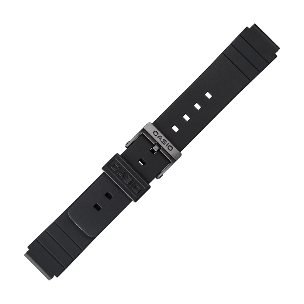 Casio Kunststoff Schwarz Armband 71604416 für MQ-24 MQ-58, MQ-104, 16 mm