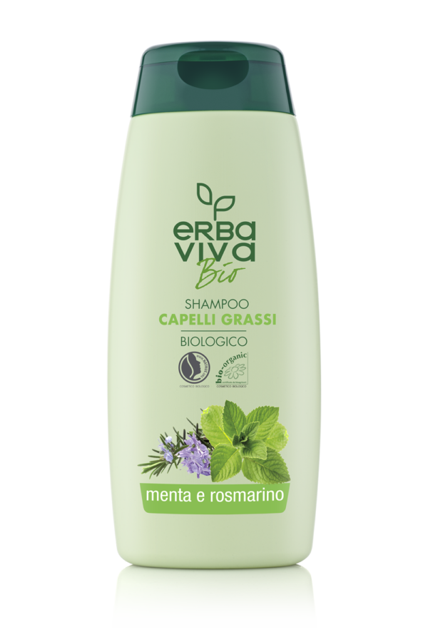 Erba Viva Bio Shampoo für fettiges Haar mit Minze und Rosmarin