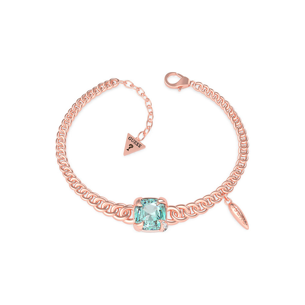 Guess Damen Armband UBB20069-L in Roségold mit Großer FarbKristall