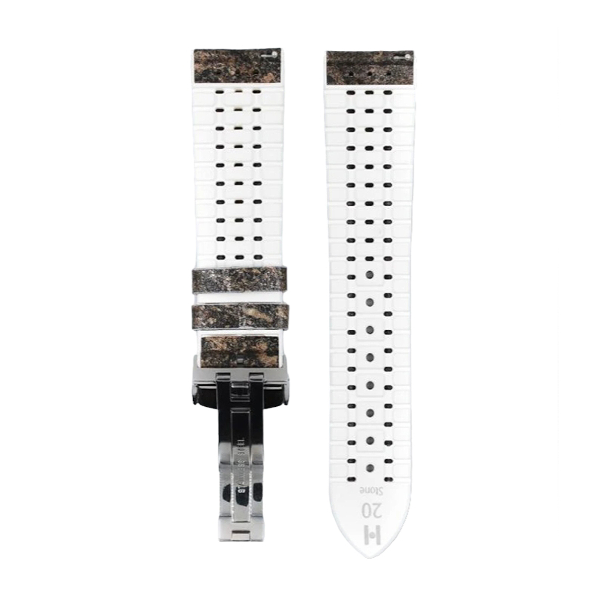 Hirsch braune Lederarmband Stone M 18 mm 0920044131-2-18 - Image 2