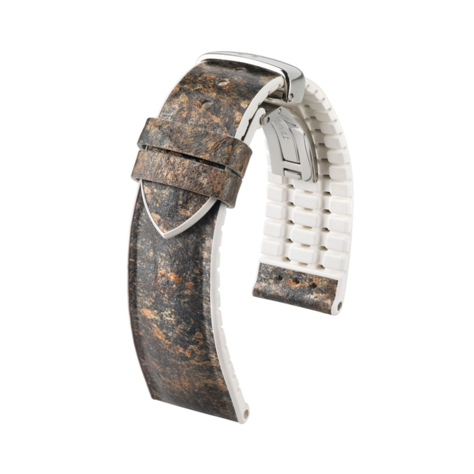 Hirsch braune Lederarmband Stone M 18 mm 0920044131-2-18