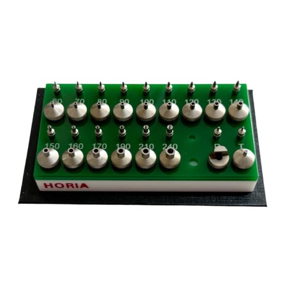 Horia Jewelling Ref-2 Set mit 34 Stück inklusive 15 Pumpenhebeln, 15 Ambossen, Palette-Stabschieber und Amboss