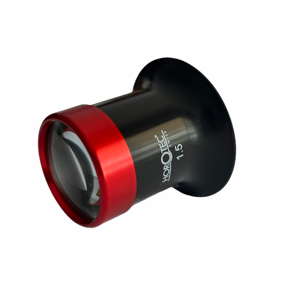 Horotec MSA 00.032-1.5 Brillengestellloupe Schwarz Kunststoff mit Aluminium Schraubering x6.5 - Image 2