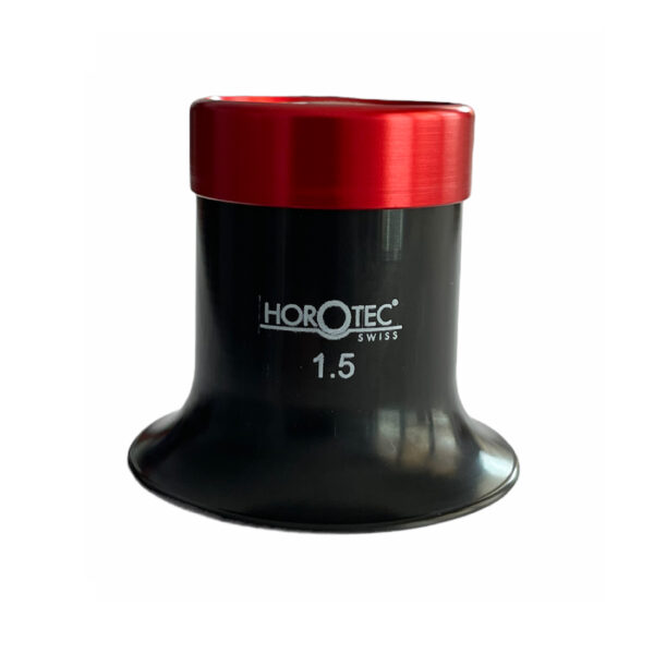 Horotec MSA 00.032-1.5 Brillengestellloupe Schwarz Kunststoff mit Aluminium Schraubering x6.5