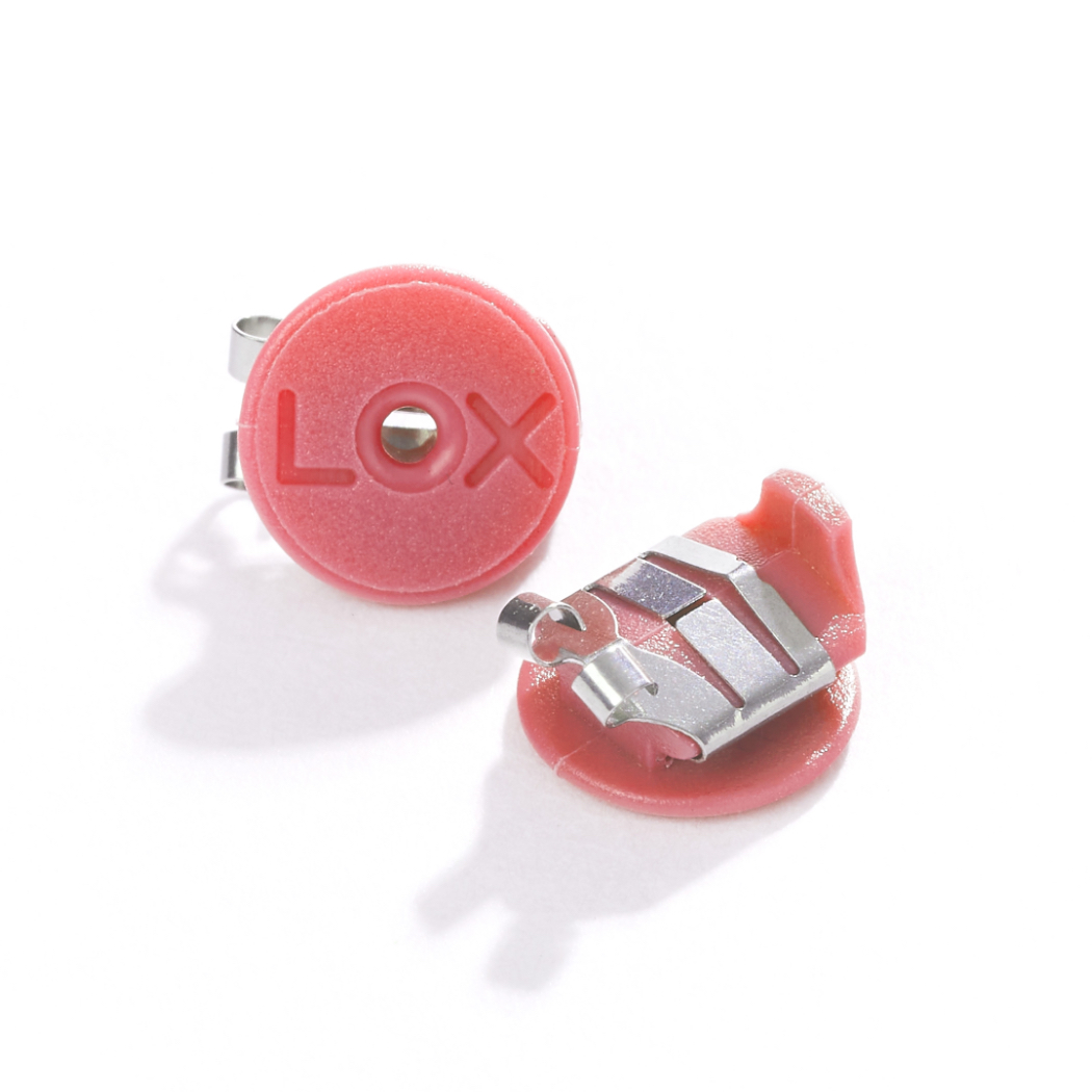 LOX Classic Verriegelungs Ohrringe – Rosa Farbe - Image 2