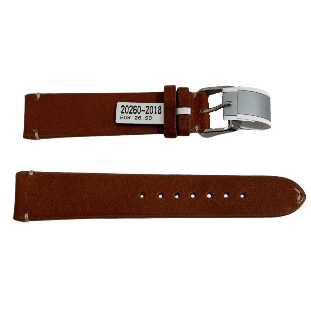 Mokka rötlich-braune Armbandband mit Naht 20 mm