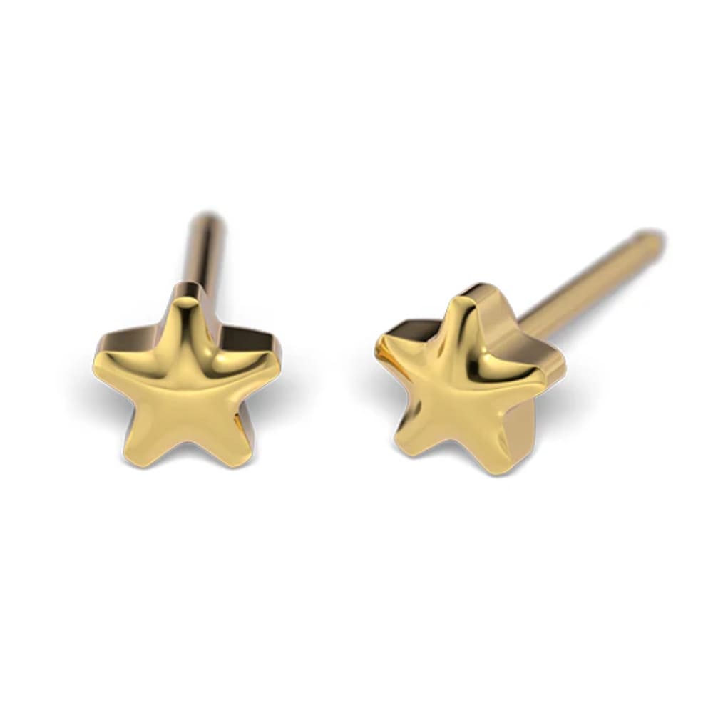 Studex Gold-Plattierte 4mm Stern Ohrringe 7511-0501