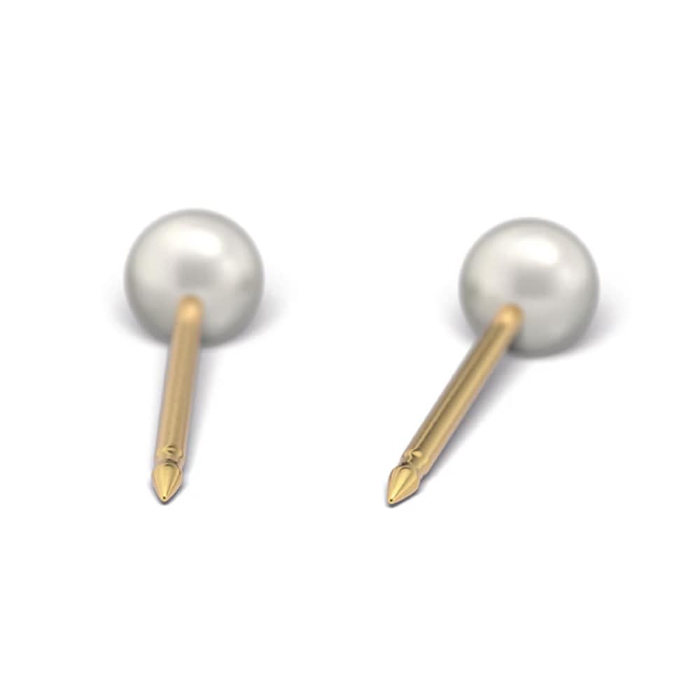 Studex Gold-Plattierte Ohrringe mit Weißer Perle, 3mm 7531-0673 - Image 2