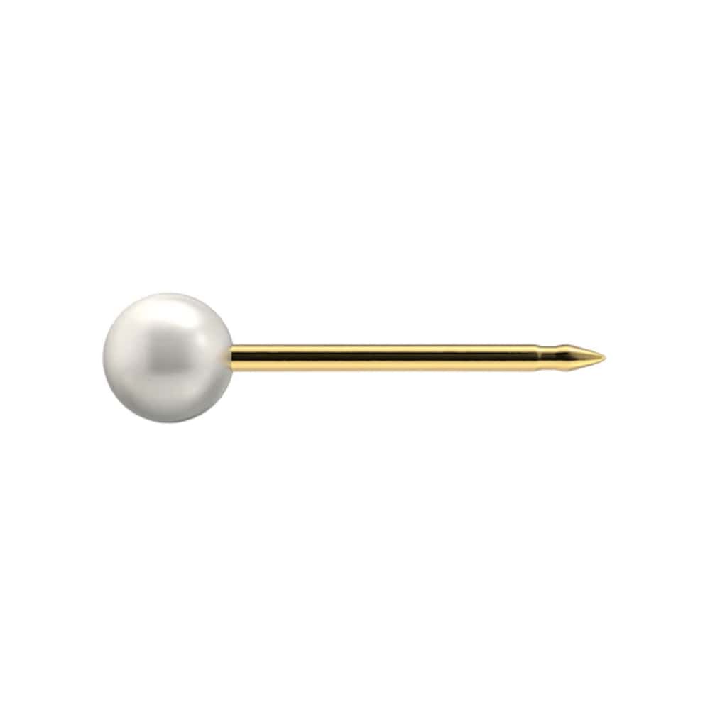 Studex Gold-Plattierte Ohrringe mit Weißer Perle, 3mm 7531-0673 - Image 3