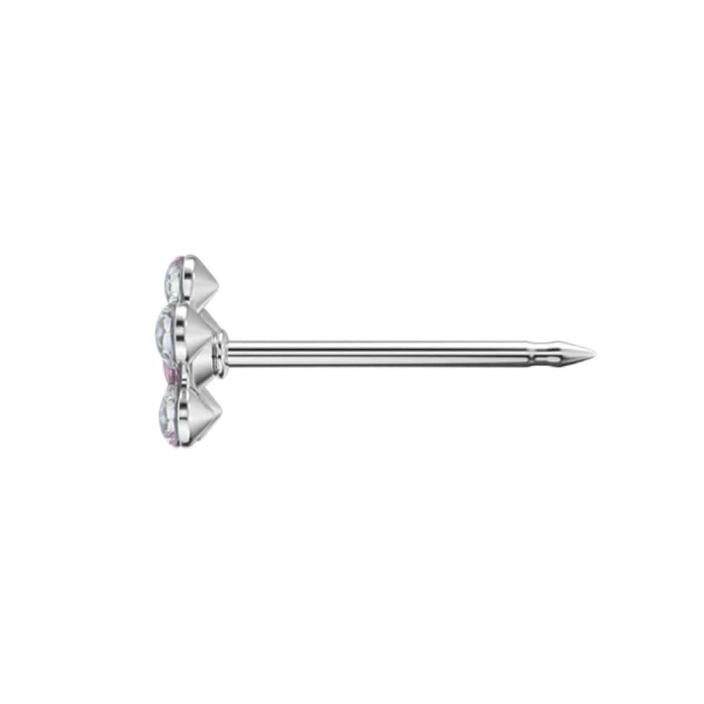 Studex Stahl April Kristall & Oktober Rose Ohrringe, 5mm, 7512-6410 - Image 2