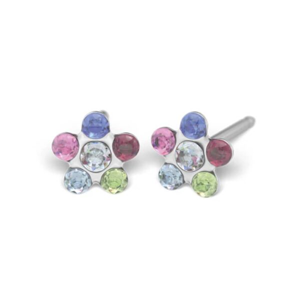 Studex Stahl Rainbow Daisy Blumen Ohrringe, 5mm 7512-6213